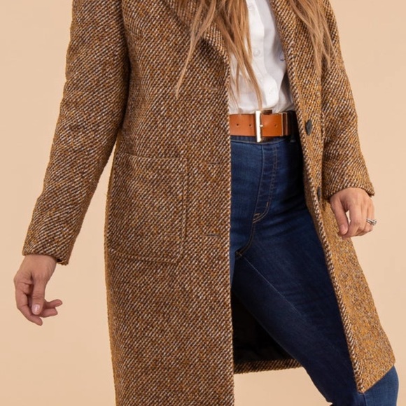 Tribal Duster Coat - Mocha - XL - Wool Blend - Picture 3 of 16